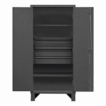 DURHAM MFG Combo Drawer Pegboard Cab 78 H 36 W Gray, 410Y39