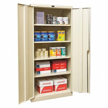 GRAINGER APPROVED Shelving Cabinet 72 H 36 W Tan, 411L01