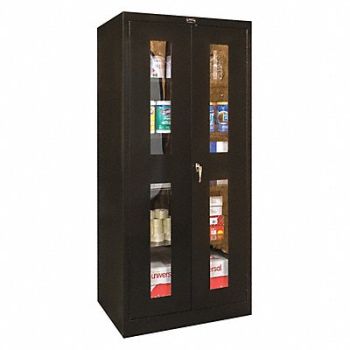 GRAINGER APPROVED Storage Cabinet 72 x36 x24 Black 4Shlv, 411L02