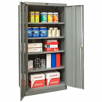 GRAINGER APPROVED Strg Cab 72 x36 x24 DrkGry 4Shlv, 411K98