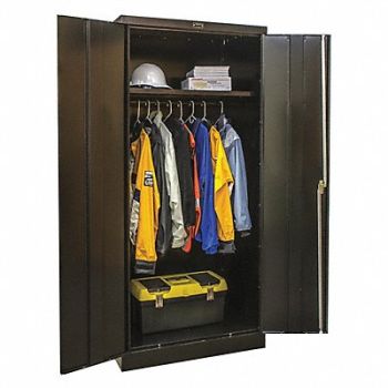 GRAINGER APPROVED Wardrobe Cabinet 72 H 36 W Black, 411L07