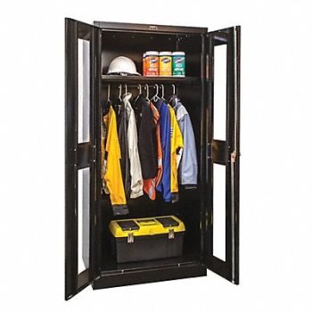 GRAINGER APPROVED Wardrobe Cabinet 72 H 36 W Black, 411L10