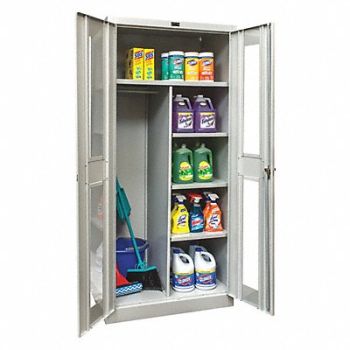 GRAINGER APPROVED Combo Wardrobe Cabinet 72 H 36 W Gray, 411L21