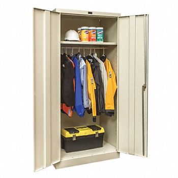 GRAINGER APPROVED K3917 Storage Cabinet 78 x36 x24 Tan 1Shlv, 411L60