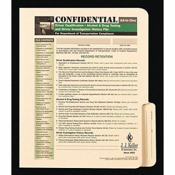 JJ KELLER Driver Qualification Paper 27 Pages PK2, 411Y98