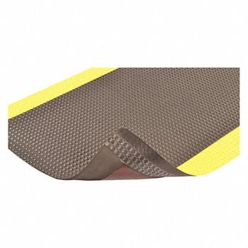NOTRAX Antifatigue Runner Black/Yellow 3 ft W, 414W73