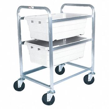 GRAINGER APPROVED Tub Rack 600 lb Ld Cap. Aluminum Cart, 414X81