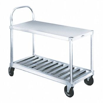 GRAINGER APPROVED Metal Shelf Cart 600 lb Aluminum, 414X83