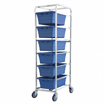 GRAINGER APPROVED Tub Rack 600 lb Ld Cap. Aluminum Cart, 414X84