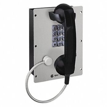 GAI-TRONICS Telephone VoIP/Ethernet Gray Flush Mount, 414Y40