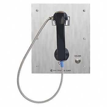 GAI-TRONICS Telephone VoIP/Ethernet Gy Flush Mount, 414Y70