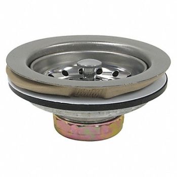 PERFECT PUTTY SS Zinc Basket Strainer 4-1/2in, 415F43