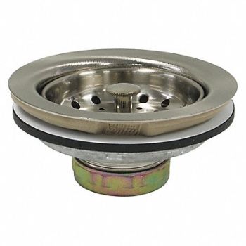 PERFECT PUTTY SS Zinc Basket Strainer 4-1/2in, 415F44