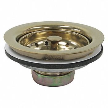 PERFECT PUTTY SS Zinc Basket Strainer 4-1/2in, 415F46