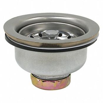 PERFECT PUTTY SS Zinc Basket Strainer 4-1/2in, 415F48