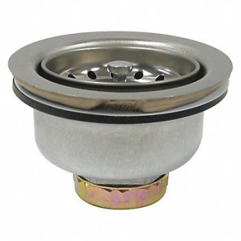PERFECT PUTTY SS Zinc Basket Strainer 4-1/2in, 415F49