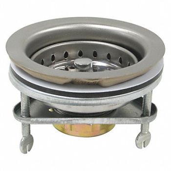 PERFECT PUTTY Brass SS Basket Strainer 4-1/2in, 415F50