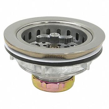 PERFECT PUTTY SS Zinc Basket Strainer 4-1/2in, 415F52