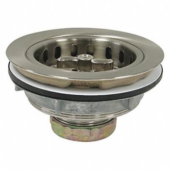PERFECT PUTTY SS Zinc Basket Strainer 4-1/2in, 415F53