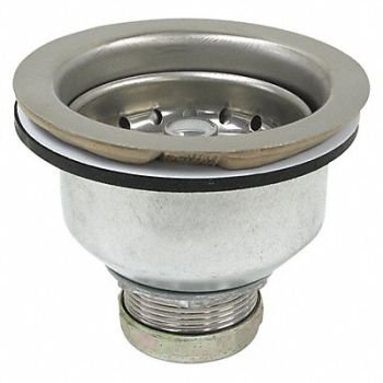 PERFECT PUTTY SS Zinc Basket Strainer 4-1/2in, 415F54