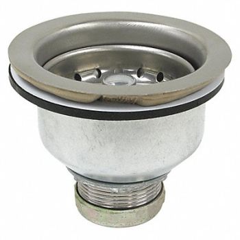 PERFECT PUTTY SS Zinc Basket Strainer 4-1/2in, 415F55