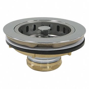 PERFECT PUTTY Brass SS Basket Strainer 5in, 415F57