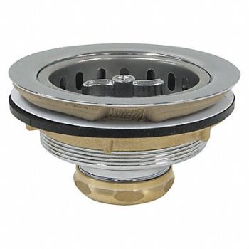 PERFECT PUTTY Brass SS Basket Strainer 5in, 415F58
