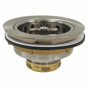 PERFECT PUTTY Brass SS Basket Strainer 5in, 415F59