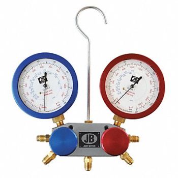 JB INDUSTRIES Mechanical Manifold Gauge Set 5 Valves, 415G09
