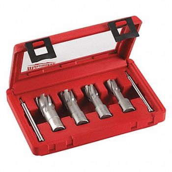 MILWAUKEE Annular Cutter Set 4pc Tungsten Carb Tip, 415H80