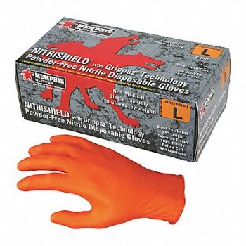 MCR SAFETY Disposable Gloves Nitrile XL PK100, 415M90