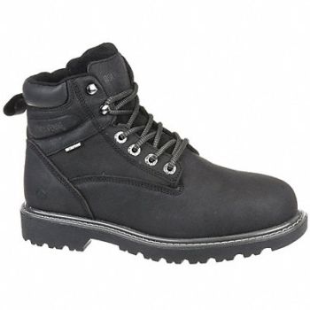 WOLVERINE 6 Work Boot 13 M Black Steel PR, 416A56