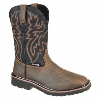 WOLVERINE Western Boot 9 M Brown Steel PR, 416C75