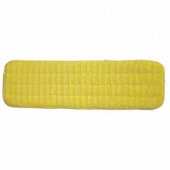 MICROFIBER TECHNOLOGIES Mop Pad Yellow Microfiber PK12, 416J11