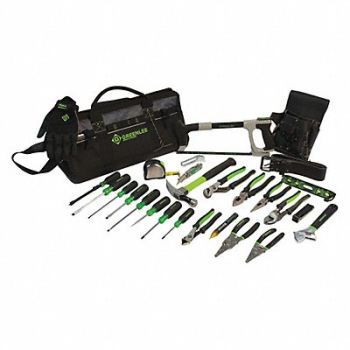 GREENLEE Electricians Tool Kit 28 pcs. Bag, 416J64