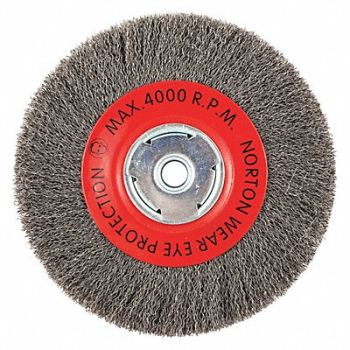 NORTON Wire Wheel Brush Arbor Hole Mount, 416L86