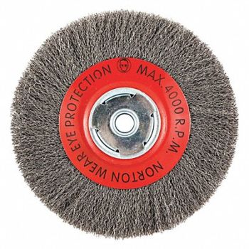 NORTON Wire Wheel Brush Arbor Hole Mount, 416L97