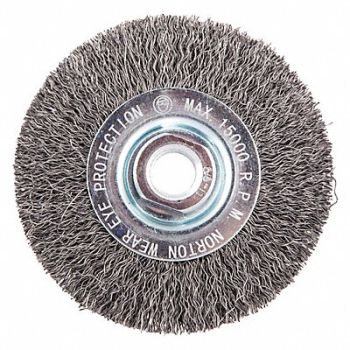 NORTON Wire Wheel Brush Arbor Hole Mount, 416M30