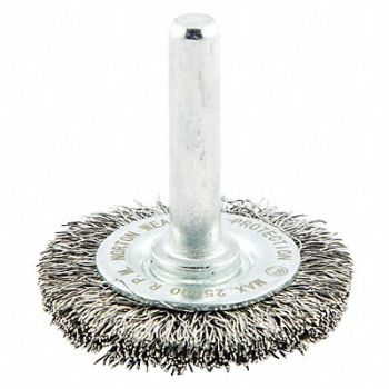 NORTON Wire Wheel Brush Shank Mount 1/4 L Trim, 416M33