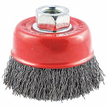NORTON Crimped Wire Cup Brush 1 L Trim, 416M61