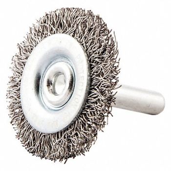 NORTON Wire Wheel Brush Shank Mount 3/8 L Trim, 416M94