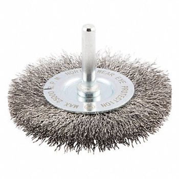 NORTON Wire Wheel Brush Shank Mount 3/4 L Trim, 416N06