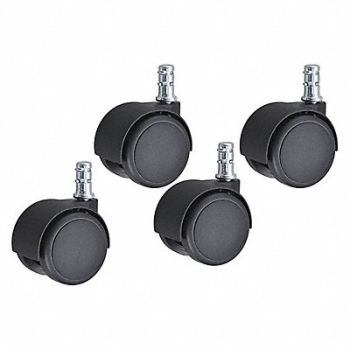 GRAINGER APPROVED Friction-Ring Stem Caster Kit PK4, 416P09