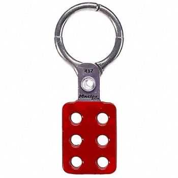 MASTER LOCK Lockout Hasp Snap-On Red 4-7/8in. L, 40CL92
