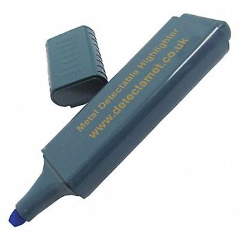 DETECTAMET INC. Highlighter Blue Ink Chisel Tip PK5, 52HV48