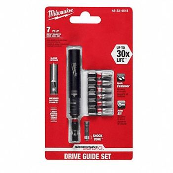MILWAUKEE Magnetic Drive Guide Set 7-Piece Steel, 419J71