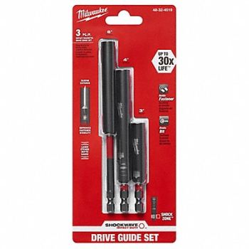 MILWAUKEE Drive Guide 1/4 Hex Shank Sz Magnetic, 419J75