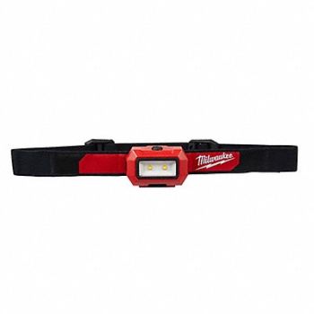 MILWAUKEE Headlamp Plastic Red 350lm, 419J84