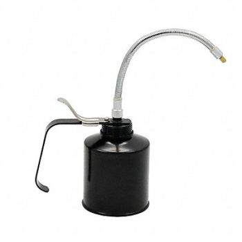LUBRIMATIC Handled Oiler 16oz 10-32 Thread Steel, 41AA58
