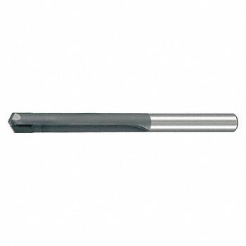 GRAINGER APPROVED Straight Flute Drill 19/64 Carbide Tip, 41AJ89